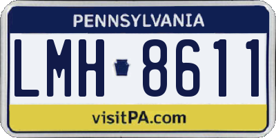 PA license plate LMH8611