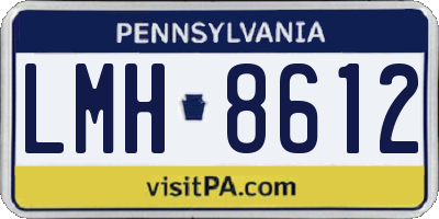 PA license plate LMH8612