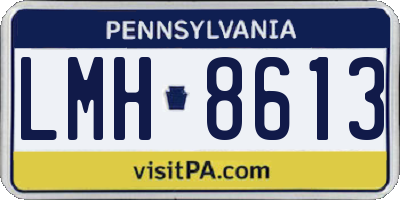 PA license plate LMH8613