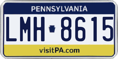 PA license plate LMH8615