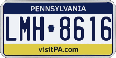 PA license plate LMH8616