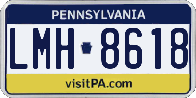 PA license plate LMH8618