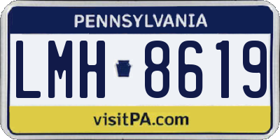 PA license plate LMH8619