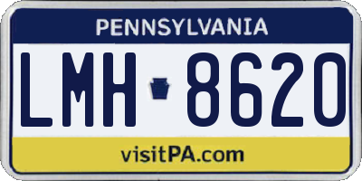 PA license plate LMH8620