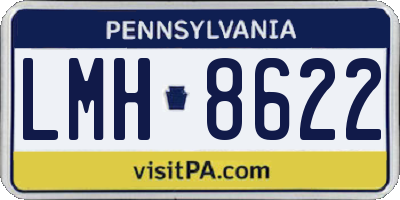 PA license plate LMH8622