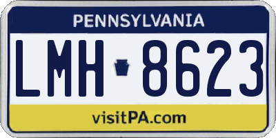 PA license plate LMH8623