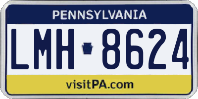 PA license plate LMH8624