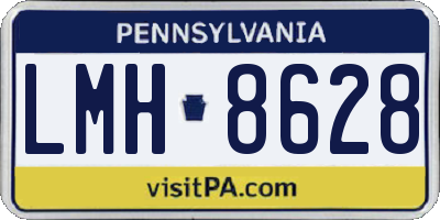PA license plate LMH8628