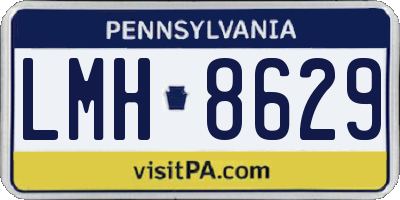 PA license plate LMH8629