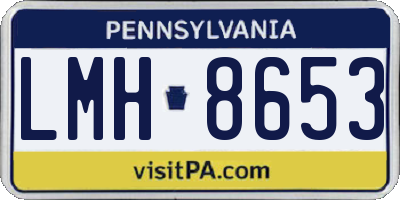 PA license plate LMH8653