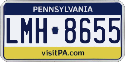 PA license plate LMH8655