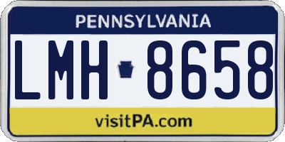 PA license plate LMH8658