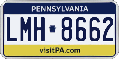 PA license plate LMH8662