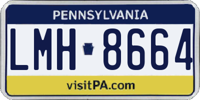 PA license plate LMH8664