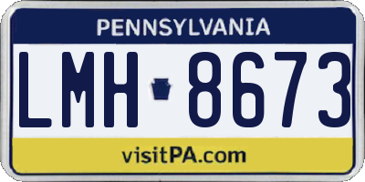 PA license plate LMH8673