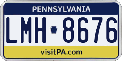 PA license plate LMH8676