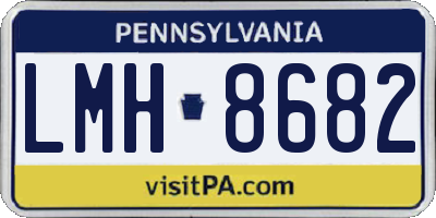 PA license plate LMH8682