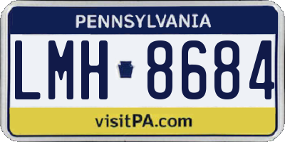 PA license plate LMH8684