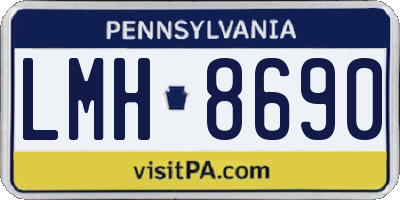 PA license plate LMH8690
