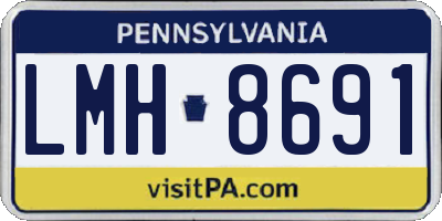 PA license plate LMH8691