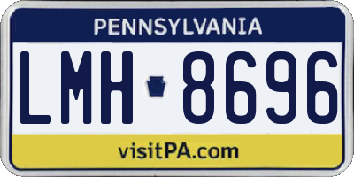 PA license plate LMH8696