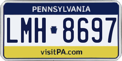 PA license plate LMH8697