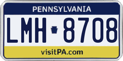 PA license plate LMH8708
