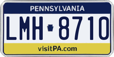 PA license plate LMH8710