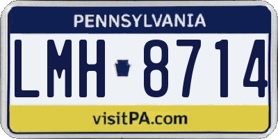 PA license plate LMH8714