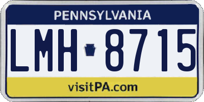 PA license plate LMH8715