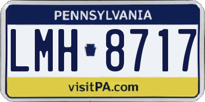 PA license plate LMH8717