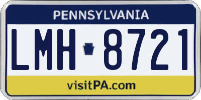 PA license plate LMH8721