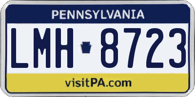 PA license plate LMH8723