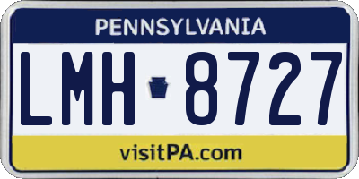 PA license plate LMH8727
