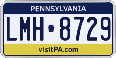 PA license plate LMH8729