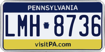 PA license plate LMH8736