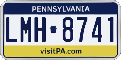 PA license plate LMH8741