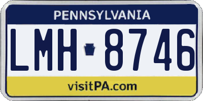 PA license plate LMH8746