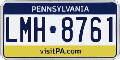 PA license plate LMH8761