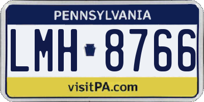 PA license plate LMH8766