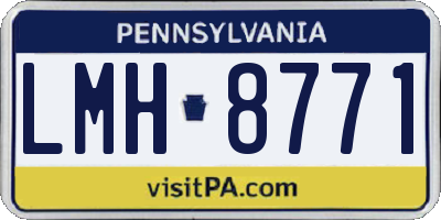 PA license plate LMH8771