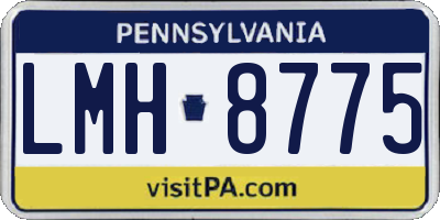 PA license plate LMH8775