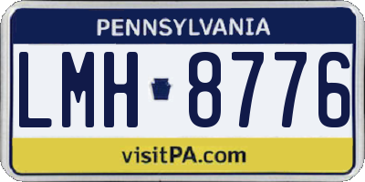 PA license plate LMH8776