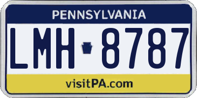 PA license plate LMH8787
