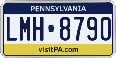 PA license plate LMH8790