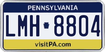 PA license plate LMH8804