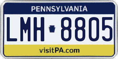 PA license plate LMH8805