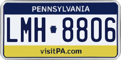PA license plate LMH8806