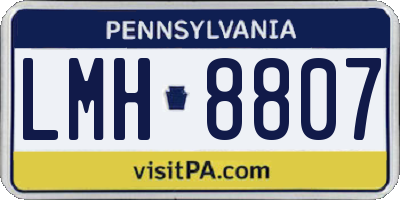 PA license plate LMH8807