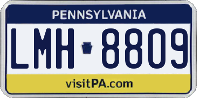 PA license plate LMH8809